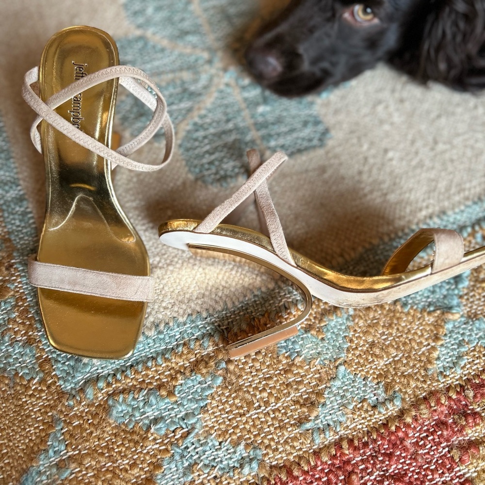 Super sexy Jeffrey Campbell Geometric Heels Nude